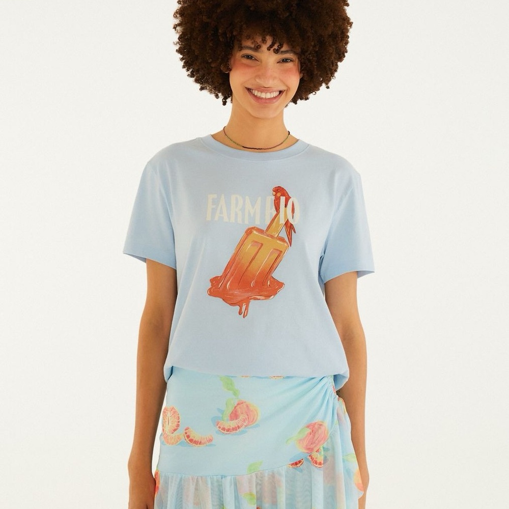 FARM Rio Brazil Popsicle T-shirt Size P = Small NWT